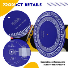 30cm Turntable Strobe Disc Mat Stroboscope Mat Rotational Speed Detection Turntables Calibration Disc for Record Player