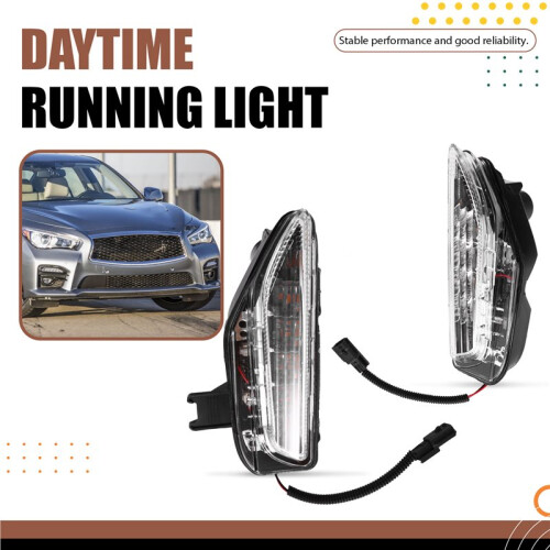 Parachoques de Coche, 1 Par de Luces LED DRL para  Q50 Q50S 2
