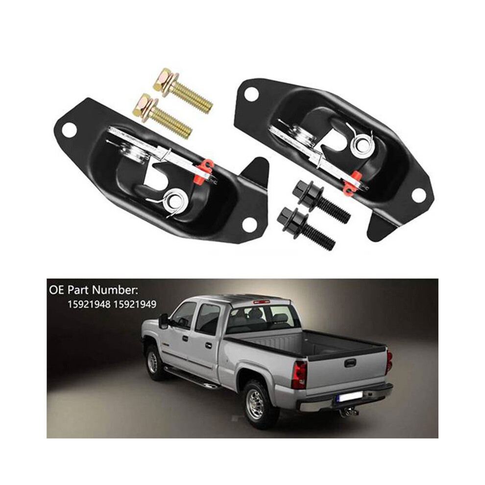 1Pair Tail Gate Lock Striker & Bolt Kit 15921949 15921948 For Chevy Silverado Sierra 1500 2500 3500 1999-2007 4714149371285