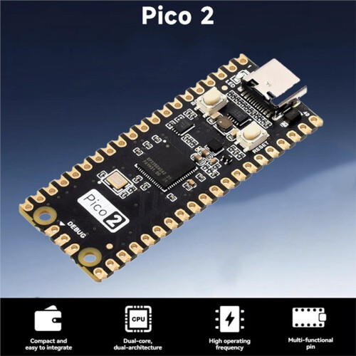 Pico2 RP2350A Development Board Dual-Core Dual-Architecture 150MHz Compatible for Raspberry PI  Module Unsoldered 2