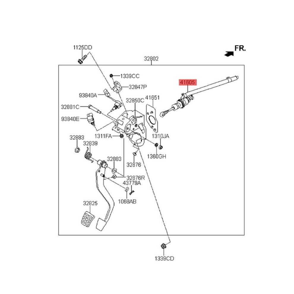 416053X100 41605-3X100 Clutch Master Cylinder Pump Assy For Veloster I30 For Forte Cerato Forte5 4712218162734