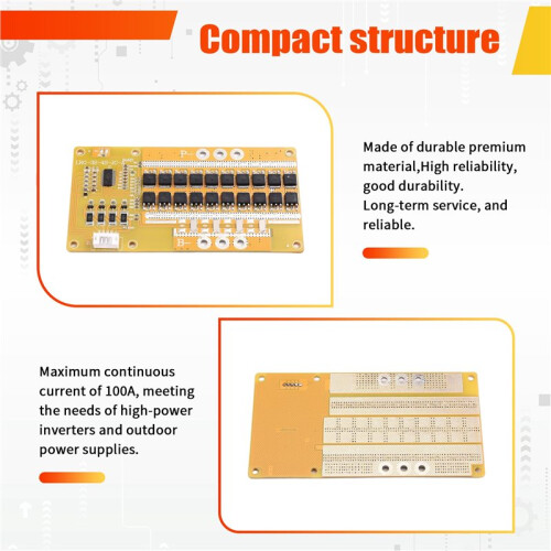 4S 14.6V Lithium Iron Phosphate Battery Protection Board, BMS High Current 100A Protection Plate