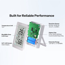 Sensore di Temperatura e Umidità Intelligente SNZB-02DR2 con Schermo LCD e Supporto Monitoraggio Remoto In Tempo Reale Necessario Hub Zigbee