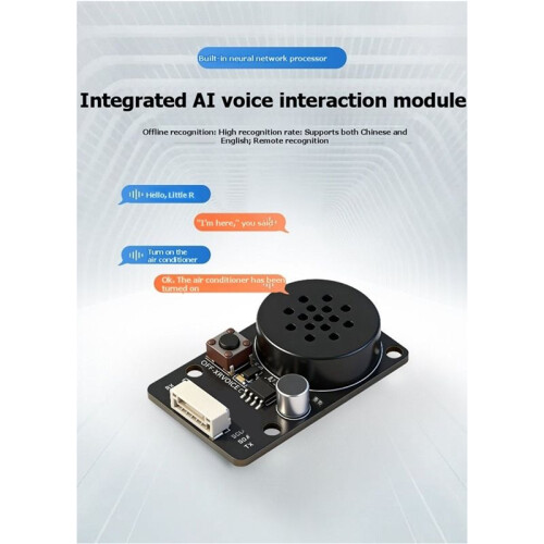 AI Voice Interaction Module Integrated Intelligent Voice Recognition Broadcasting Chinese English Programmable Sensor 2
