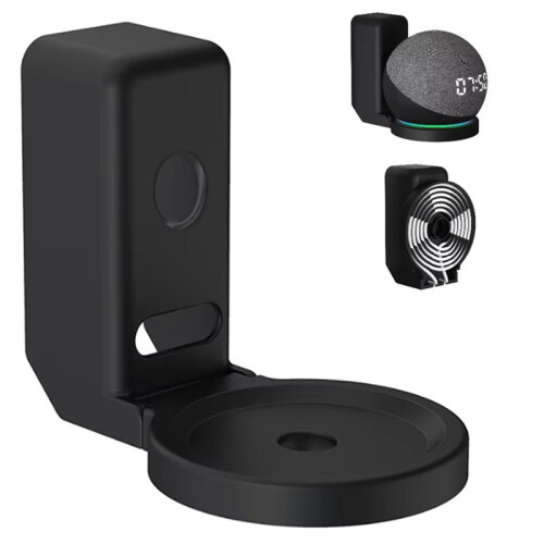 Wall Mount Holder for Alexa Echo Dot 4 Generation Speaker Bracket with Cord Management Stand Speaker Rack Black 1