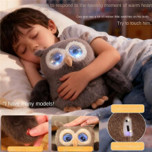 Robot Inteligente con IA, Interacción por Voz, Forma de Búho, con Ojos Expresivos, y WiFi, Compañero Interactivo.