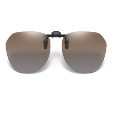 Polarisierte Clip-on-Sonnenbrille mit Etui Brown