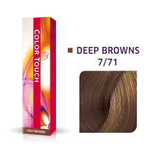 Wella Professionals Color Touch Ammonia-Free Semi-Permanent Hair Dye 7/71 Medium Blonde Ash Chestnut 60 ml