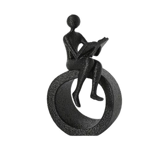 Bookshelf Decorations Object Abstract Art Sculptues-Black