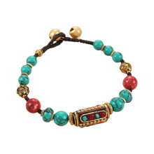 Cultural Tibetan Nepalese Beaded Bracelet-Kalian red stone