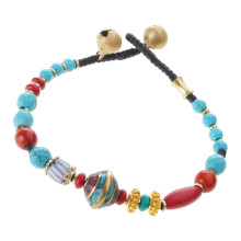 Versatile Tibetan Nepalese Beaded Bracelet-Distre1ssed diam