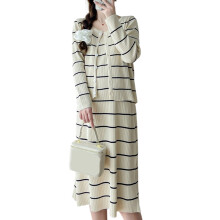 Maternity Button Down Cardigan Dress Outfit for-apricot L