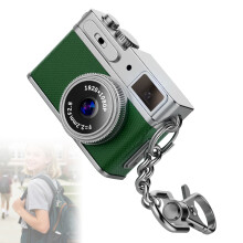 Portable Tiny Digital Camera with Metal Keychain-Green