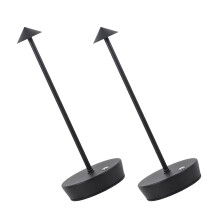 Rechargeable Cordless LED Table Lamps with Adjustable-Black