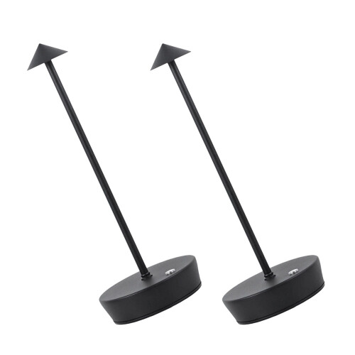 Rechargeable Cordless LED Table Lamps with Adjustable-Black