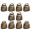 Antike Bronze Glocken - 10er Pack, 35x35x24mm Eisenglocken 1