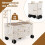 Foldable Handcart with Tabletop, 2 Storage Boxes, Adjustable Handle 1