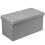 Foldable Storage Ottoman Bench with Padded Seat, Light Grey 1