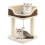 Árvore para gatos com assento de pelúcia, postes de sisal e bola, bege 1