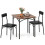 Conjunto de mesa de jantar para 2 pessoas com cadeiras acolchoadas, design compacto 1