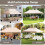 Pavilion Pop-Up 3x6m, înălțime reglabilă, bej, protecție UV 3