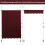 Toldo de varanda ajustável de 150 cm, resistente a UV, vermelho 4