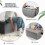Foldable Storage Ottoman Bench with Padded Seat, Light Grey 4