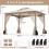 Gazebo externo 3,6 x 3 m com mosquiteiro e sacos de areia 2
