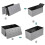 Foldable Storage Ottoman Bench with Padded Seat, Light Grey 5