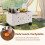 Foldable Handcart with Tabletop, 2 Storage Boxes, Adjustable Handle 4