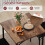 Conjunto de mesa de jantar para 2 pessoas com cadeiras acolchoadas, design compacto 5