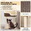Árvore para gatos com assento de pelúcia, postes de sisal e bola, bege 4