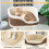 Árvore para gatos com assento de pelúcia, postes de sisal e bola, bege 5