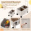 Foldable Handcart with Tabletop, 2 Storage Boxes, Adjustable Handle 5