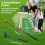 Golf Putting Mat with Adjustable Clubs & Balls Set 2