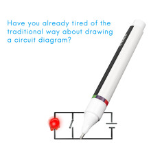 Leitfaehiger Fueller elektronische Schaltung ziehen sofort magischer Stift Schaltung DIY Maker Student Kinder Bildung magische Geschenke (Golden)