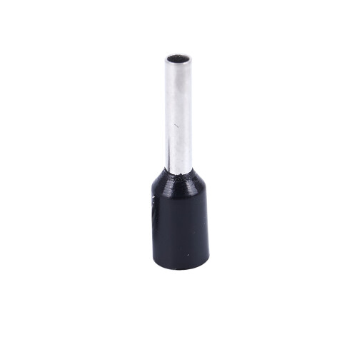 1000X Terminale Crimpato Pre-Isolato E1008 18Awg 1,0Mm2 Argento Nero 1