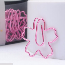 12pcs/Lot TOP QUALITY Plated Paper Clips Paper Needle Bookmark Metal Memo Clip Stationery Blossoms Box Clips