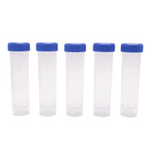 5 StüCk 50Ml Kunststoff Transparent ZentrifugenröHrchen mit Skala Kunststoff Reagenzglas Freistehend mit Schraubverschluss