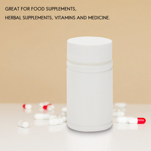Plastic Empty Medicine Bottles Pill Tablet Container Holder 3pcs White 2