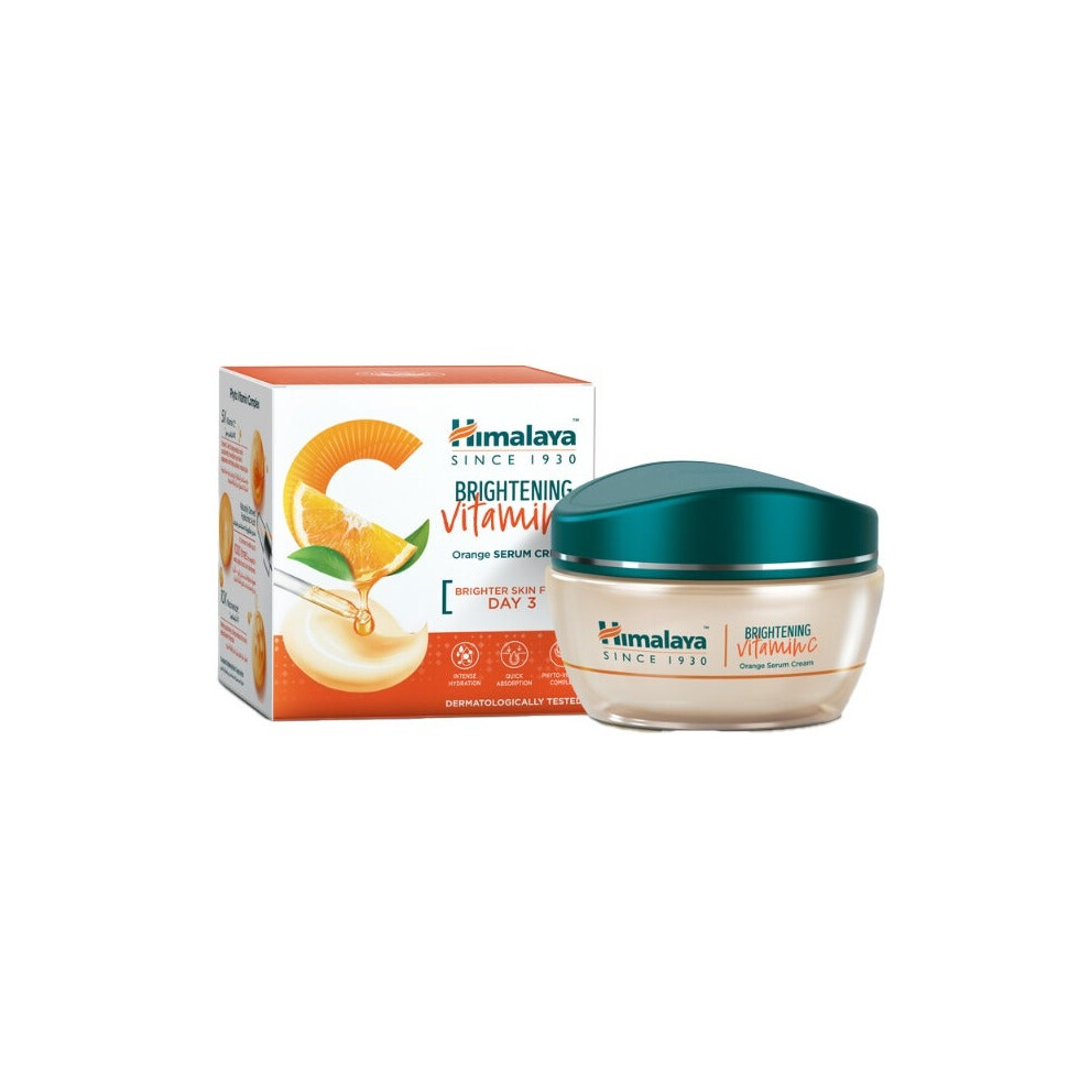 Orange/Cream Himalaya Brightening Vitamin C Face |Provides Deep Hydration And Nourishment - 50G