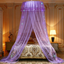 Mosquitera Newway, dosel de cama compatible con niñas, dosel de cama transparente con aro redondo de princesa, tienda de cama tipo domo con mosquiter