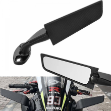 Qx 2 stuks motorfietsspiegels met aangepaste windgeleider, verstelbare en draaibare achteruitkijkspiegel, compatibel met Honda CBR250R, CBR300R, CBR5