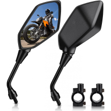 Motorfiets achteruitkijkspiegel Hawk-eye met 10 mm bout, 7/8" stuurklem, compatibel met Kawasaki, Suzuki, Honda, Victory, Chopper_Speciaal cadeau