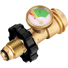 Pol Propane Gas Meter Tank Built-in Leak Detector, Propane Fuel Tank Gauge Meter Propane Tank Gauge Level Indicator Propane Gas Gauge Pressure Meter