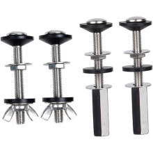 2 Pairs Toilet Fixing Screws Toilet Cover Screw Toilet Bolts Screws Toilet Closestool Mount Bolts Metal Toilet Bolts Stainless Screws Heavy Rubber Ba