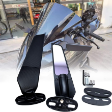 SKUNTUGUANG 2er-Pack Motorrad-Rückspiegel, Windabweiser, Seitenspiegel, kompatibel mit KAWASAKI NINJA 250 300 400 650 H2 H4 – Besonderes Geschenk