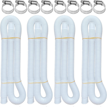 Tubo per piscina compatibile con piscine fuori terra, confezione da 4 tubi per pompa filtro piscina, con 8 fascette metalliche, compatibile con pompa