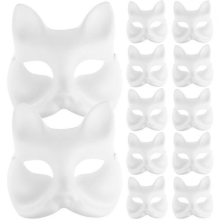 Black Friday 12pcs Fox Mask Japanese Half Mask Blank Diy Mask Half Fox Mask Blank Prop_Special Gift