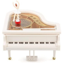 Mechanische Spieluhr mit klassischer Ballerina am Klavier – Besonderes Geschenk